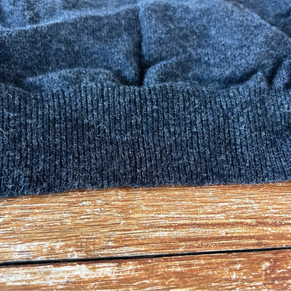 Vintage LL Bean Virgin LambsWool V-Neck Sweater Gray Made in USA XL Tall 1980s